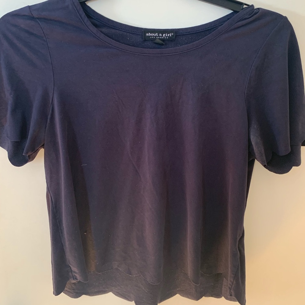 blue crop top